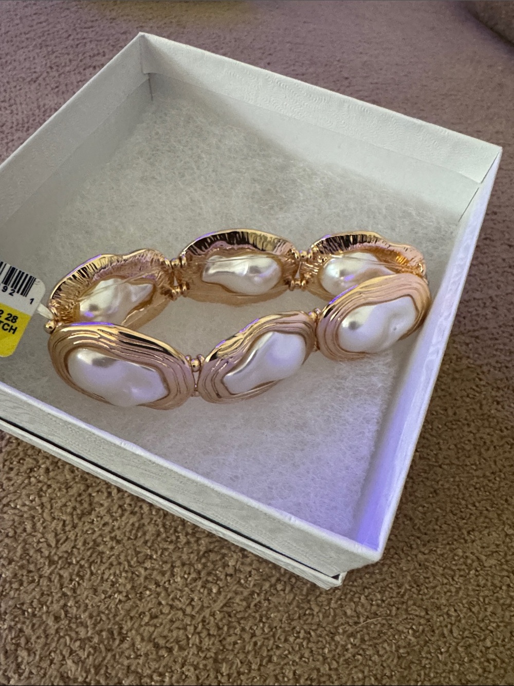 INC Rose Gold Pearl Link Bracelet - Women Jewelry